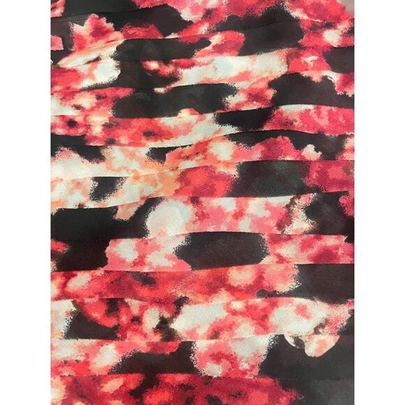 White House Black Market Pink Black Tiered Floral Skirt 8 - Picture 6 of 7